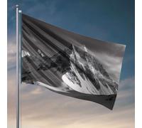 Bandiere per camera adolescenti ragazzi cime innevate si alzano maestosamente contro il cielo. Bandiera uomo grotta bar cortile decorazione (120 x 180 cm)