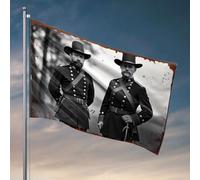 Bandiere per camera adolescenti ragazzi due uomini in storiche uniformi militari stanno fianco a fianco. Bandiera uomo grotta bar decorazione cortile (120 x 180 cm)