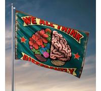 Bandiere per camera adolescenti ragazzi We All Think Differently Flag Man Cave Bar Decorazione cortile (152 x 244 cm)