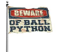 Bandiere per camera da letto Beware Of Ball Python Bandiera Happy Camper Regali Bandiere decorative per la casa (30 x 45 cm)