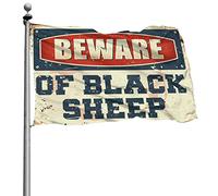 Bandiere per camera da letto con attenzione alle pecore nere, decorazione per la casa da uomo, divertenti bandiere per dormitorio (30 x 45 cm)