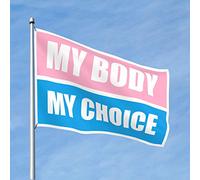 Bandiere per camera da letto, My Body My Choice, bandiera per i diritti delle donne, decorazione per la casa da uomo, divertente bandiera per dormitorio (30 x 45 cm)