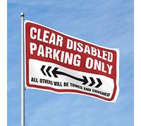 Bandiere per camera da letto trasparenti per disabili solo parcheggio bandiera roba fresca per ragazzi uomo Cabe Decor (dimensioni: 152 x 244 cm)