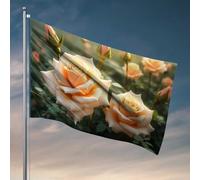 Bandiere per camera delle ragazze morbide rose di pesca in fiore bandiera uomo decorazione dormitorio camera accessori (152 x 244 cm)