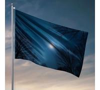 Bandiere per camera per adolescenti, un cielo notturno sereno con una luna luminosa e sfondo stellato, bandiera autunnale bandiera da giardino per camera ragazzi (120 x 180 cm)