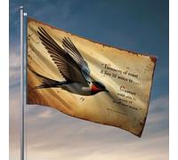 Bandiere per camera per adolescenti Un uccello vola con le ali allargate, simboleggia la libertà. Bandiera autunnale bandiera da giardino per camera ragazzi (30 x 45 cm)