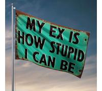 Bandiere per camera ragazze My Ex Is How Stupid I Can Be. Bandiera Western Home Decor Bandiere Divertenti (60 x 90 cm)
