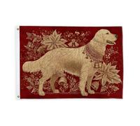 Bandiere per cani per esterni, campane di stella di Natale natalizie rosse decorative per esterni con occhiello decorativo per terrazza, patio, campeggio, portico anteriore 6 x 0,9 m