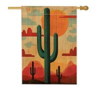 Bandiere per casa con cactus tropicali occidentali, 71 x 101 cm, double face, per esterni, in tela verticale standard per deserto, piante grasse, decorazione per la casa, retro sud-ovest, decorazione