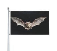 Bandiere per casa da cortile con pipistrello con ali spiegate, striscione di auguri stagionale con occhielli, per interni ed esterni, feste e decorazioni per la casa