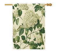 Bandiere per casa di fiori con ortensia primaverile, 71 x 101 cm, double face, per esterni, fiori di campo vintage, bandiera verticale standard per la casa, bandiera estetica con stampa sul cortile