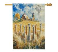 Bandiere per casa in alpaca autunnale 71 x 101 cm per esterni, bandiere verticali standard per la casa in lino con mulino a vento autunnale, bandiere per la casa sul cortile del cortile del cortile