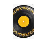 Bandiere per dischi in vinile 9,5 x 1,5 m, bandiera da giardino a doppio lato, per casa, cortile, esterno, interno, feste, decorative