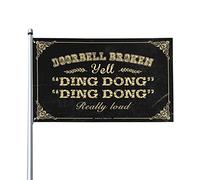 Bandiere per dormitori, campanello rotto, urlo rotto, Ding Dong, bandiera davvero rumorosa, bandiera invernale per casa e università per dormitorio (60 x 90 cm)