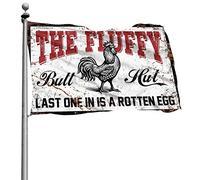 Bandiere per dormitori, con scritta "The Fluffy Butt Hut Last One In Is A Rotten Egg", bandiera invernale per casa e università (60 x 90 cm)