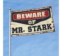 Bandiere per dormitorio per ragazze Beware Of Mr. Stark, decorazione per cortile, camera da letto, per uomini (152 x 244 cm)