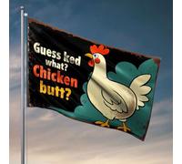 Bandiere per dormitorio per ragazze Guess What? Chicken Butt! Bandiera per camper bandiere dormitorio per ragazze (120 x 180 cm)
