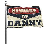 Bandiere per dormitorio per ragazzi Beware Of Danny, bandiera decorativa per stanza dei giochi e bagno (30 x 45 cm)
