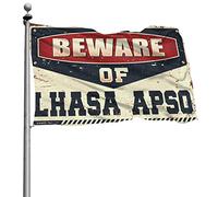 Bandiere per dormitorio per ragazzi Beware Of Lhasa Apso Flag Room Stuff Man Cave Rules (152 x 244 cm)