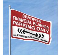 Bandiere per dormitorio per ragazzi certificato pianificatore finanziario solo parcheggio bandiera divertente decorazione per la casa bandiere per la stanza per ragazze (dimensioni: 60 x 90 cm)
