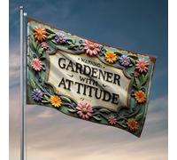 Bandiere per dormitorio per ragazzi con avvertimento floreale: giardiniere con segno di atteggiamento bandiera decorazioni per dormitorio per ragazzi universitari decorazione camera da letto Fo(30 x