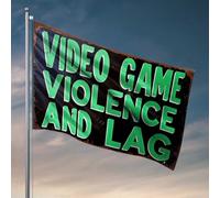 Bandiere per dormitorio per ragazzi con videogiochi violenza e ritardo spiegato, poster alla moda per ragazzi decorazioni per piscina all'aperto (152 x 244 cm)
