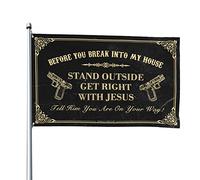Bandiere per dormitorio per ragazzi prima di rompere nella mia casa, decorazione per la casa, divertente regalo per marito (60 x 90 cm)