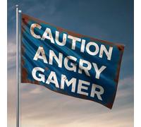 Bandiere per dormitorio universitario Be Prepared For An Angry Gamer, bandiera per adolescenti, decorazione per bar all'aperto (60 x 90 cm)