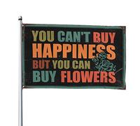 Bandiere per dormitorio universitario che non puoi comprare la felicità ma puoi comprare fiori bandiera autunno decorazione esterna casa per uomo (60 x 90 cm)