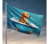 Bandiere per dormitorio universitario Golden Retriever che gode di un bagno di bolle. Bandiera ornamenti da cortile all'aperto roba fresca per la tua stanza (152 x 244 cm)