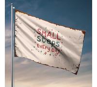 Bandiere per dormitorio universitario Piccoli passi ogni giorno: un viaggio di progresso e crescita, bandiera per camera universitaria divertente decorazione dormitorio (152 x 244 cm)