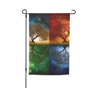 Bandiere per esterni con albero della vita quattro stagioni, 30,5 x 45,7 cm, stampa su entrambi i lati, bandiere da giardino per esterni, bandiera per vacanze con occhielli, bandiera per casa e