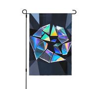 Bandiere per esterni con motivo a frammenti stampati su entrambi i lati, decorazioni esterne per tutte le stagioni, 31,8 x 45,7 cm