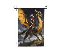 Bandiere per esterni con stampa su entrambi i lati, motivo: uomini e draghi, 31 x 45 cm