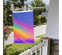 Bandiere per esterni divertenti banner arcobaleno estetica giardino bandiera su entrambi i lati stampa cortile bandiera benvenuto giardino banner per casa prato bandiere decorazione interni/esterni