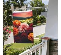 Bandiere per esterni divertenti banner bellissimi fiori colorati bandiera da giardino stampa su entrambi i lati bandiera da cortile banner da giardino di benvenuto per casa prato bandiere decorazione