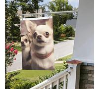 Bandiere per esterni divertenti banner carino chihuahua bandiera da giardino stampa su entrambi i lati bandiera da cortile banner da giardino di benvenuto per casa prato bandiere decorazione interni