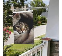 Bandiere per esterni divertenti banner gatto sotto coperta bandiera da giardino stampa su entrambi i lati bandiera da giardino banner di benvenuto giardino per casa prato bandiere decorazione interni