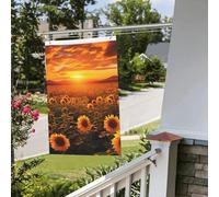 Bandiere per esterni divertenti banner girasole campo tramonto mare di fiori bandiera da giardino stampa su entrambi i lati bandiera da giardino bandiera da giardino di benvenuto banner da giardino