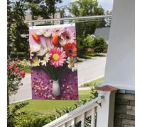 Bandiere per esterni divertenti fiori freschi bandiera da giardino stampa su entrambi i lati bandiera da giardino banner da giardino di benvenuto banner da giardino per casa prato bandiere decorazione