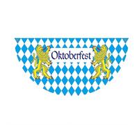 Bandiere per fan Oktoberfest, bandierine per fan Oktoberfest, bandiera pieghettata per fan della birra, bandiera bavarese a quadri mezza bandiera da appendere, bandiera bianca blu per esterni, portico