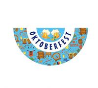 Bandiere per fan Oktoberfest, bandierine per fan Oktoberfest, bandiera pieghettata per fan della birra, bandiera bavarese a quadri mezza bandiera da appendere, bandiera bianca blu per esterni, portico