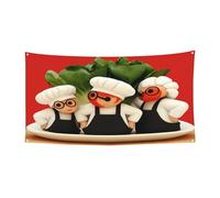 Bandiere per feste realizzate con un uomo fatto di pasta, decorazione per esterni e interni, durevole e resistente ai raggi UV, perfetto per compleanni, Halloween e molto altro ancora