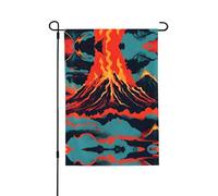 Bandiere per finestre vulcano su entrambi i lati, piccole bandiere per finestre 71,1 x 101,6 cm per la decorazione della cucina e della sala da pranzo