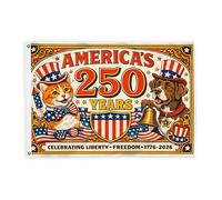 Bandiere per gatti per esterni, patriottiche festive, campane per cani per il giorno dell'indipendenza, rosso, striscione decorativo per esterni, con occhiello, decorazione per portico anteriore