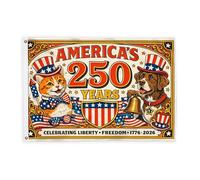 Bandiere per gatti per esterni, patriottiche festive, campane per cani per il giorno dell'indipendenza, bandiere decorative rosse per esterni, con occhiello, decorazione per giardino, ingresso, casa