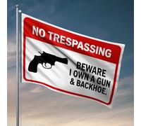 Bandiere per gli uomini senza traslare: pistola e terne bandiera proprietario roba stanza dormitorio bandiere per ragazzi (60 x 90 cm)