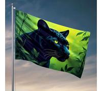 Bandiere per i ragazzi Pantera Nera Nella Giungla. Bandiera Decorazione per camera da letto da uomo Roba fresca per la tua stanza (30 x 45 cm)
