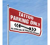 Bandiere per i ragazzi tatuaggio parcheggio solo bandiera cool poster per ragazzi Tiki Bar per patio esterno (dimensioni: 60 x 90 cm)