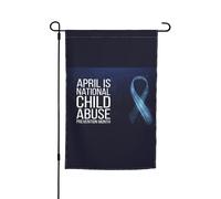 Bandiere per il mese della consapevolezza degli abusi sui minori, bandiera da giardino, decorazione perfetta per il cortile, striscione da 12 x 18 pollici, decorazione per esterni bifacciale, arazzo p